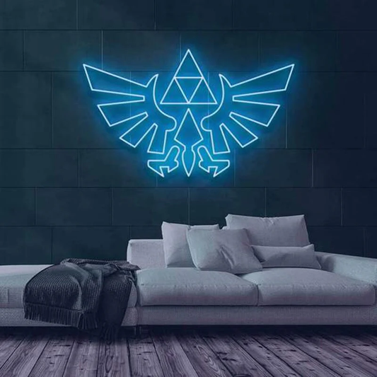 Zelda Lampe Königliches Siegel Neon Hellblau