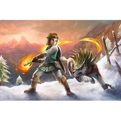 Puzzle Zelda Link und Wolf (BOTW) Bild